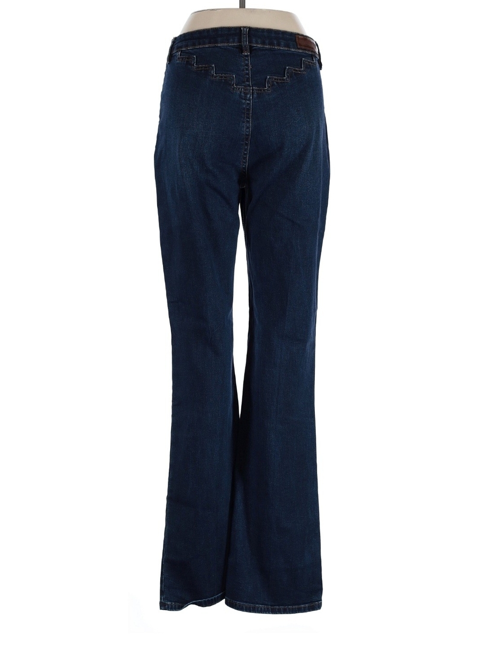 Dark Blue Flare Jeans for Women - High Rise Wide Leg